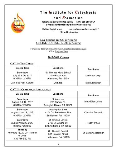 2017-2018 List of Courses (PDF)