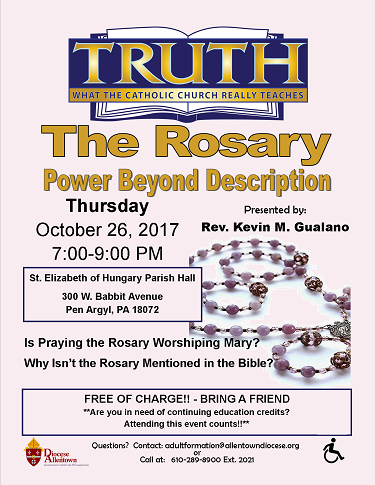 The Rosary: Power Beyond Description Flyer