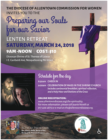 Preparing Our Souls For Our Savior Retreat Flyer (PDF)