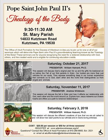 Theology of the Body Seminars Flyer (PDF)