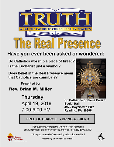 The Real Presence Flyer (PDF)
