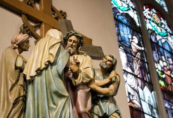 The Stations of the Cross at Holy Ghost. (Photo by Sue Braff)