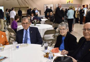 Enjoying the evening are, from left, Elizabeth and Joe Bechtel, parishioners of Assumption BVM, Slatington; and Rosemarie and Joe Rieker, parishioners of Annunciation BVM (St. Mary’s), Catasaqua.