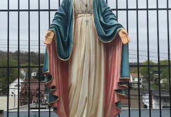 The same statue of the Blessed Mother now situated at St. Charles Borromeo, Ashland.