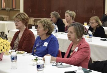 Women listen to information about the role of the society in the Diocese of Allentown.