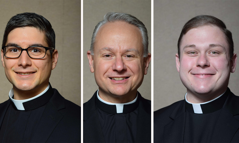 (L to R) Deacon Esposito , Deacon Maria and Deacon Wehr