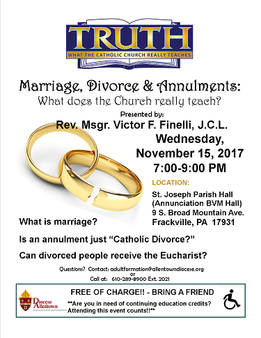 Marriage, Divorce & Annulments Flyer (PDF)