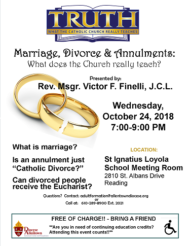 Marriage, Divorce & Annulments Flyer (PDF)