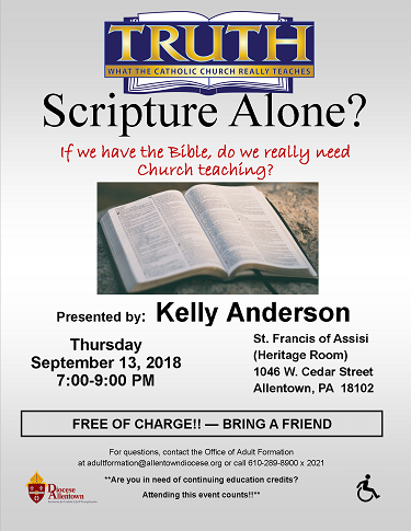 Scripture Alone? Flyer (PDF)