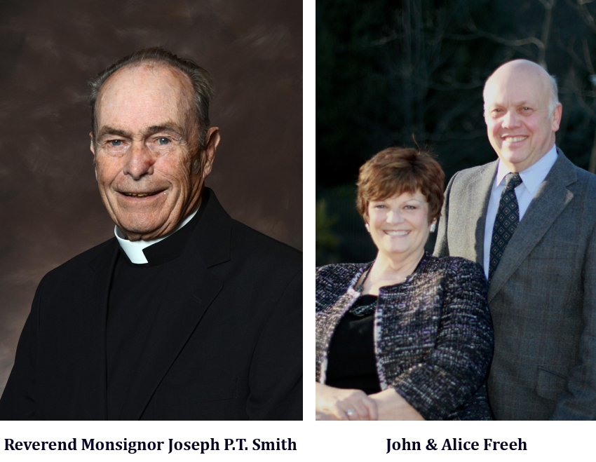 Reverend Monsignor Joseph P.T. Smith and John & Alice Freeh
