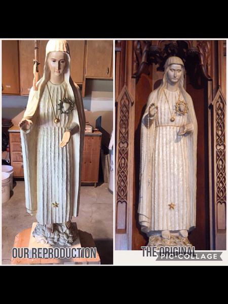 Unique Our Lady Of Fatima Statue Rediscovered At St Mary Kutztown Roman Catholic Diocese Of Allentown