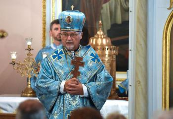 Ukrainian Catholic Archbishop Stefan Soroka of Philadelphia is seen at at the Assumption of the Blessed Virgin Mary Ukrainian Catholic Church in Centralia Aug. 26, 2016.  (CNS photo/Jacqueline Dormer, Republican-Herald)