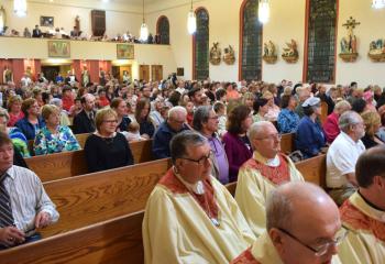 The faithful at Mass.