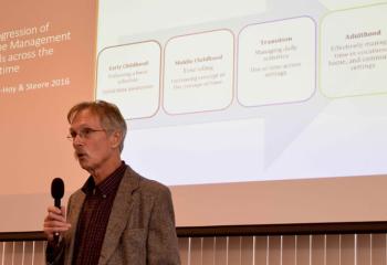 Speaker Daniel Steere discusses how time management is learned over a lifetime.