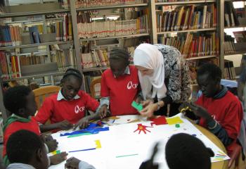 Sudanese refugees participate in a CRS integration program in Cairo, Egypt. Deacon Petrauskas will visit Egypt next month to learn about the plight of Syrian refugees. (Photo courtesy of Catholic Relief Services)