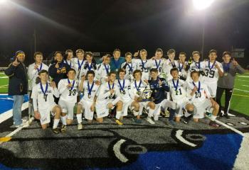The boys’ soccer team of Notre Dame High School, District XI AA champions. (Photo courtesy of Cheryl Fenton)
