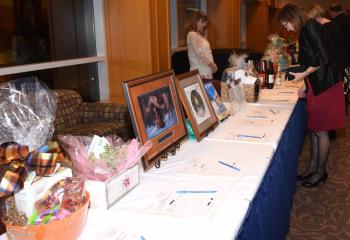A sampling of the silent auction prizes.