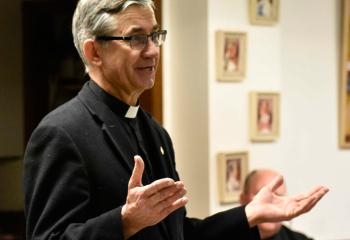 “Tell seminarians the story of your faith,” Father Robert Kosek tells Serrans.