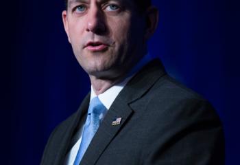 House Speaker Paul Ryan, R-Wis., a Catholic, speaks during the National Catholic Prayer Breakfast May 24 in Washington. (CNS photo/Tyler Orsburn) 