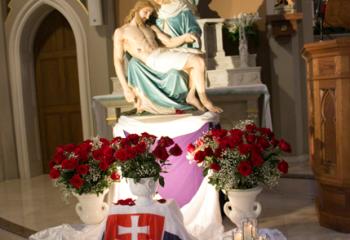 The Pieta – Our Lady of Sorrows – at St. John the Baptist. (Photo by Sue Braff)