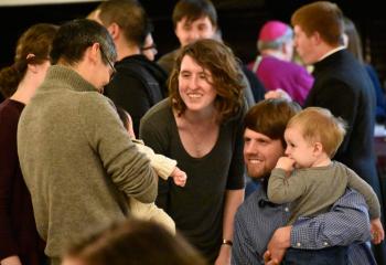 Young couples and their children spending time together are, from left, Allan, William and Thea Aclo, and Kelly, Nathan and Benedict Menendez.