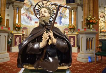 The statue of St. John the Hermit.