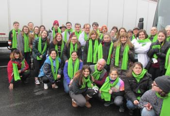 More members of the St. Columbkill and Most Blessed Sacrament group ready to leave for Washington to defend life. (Photo courtesy of Candee Holzman)