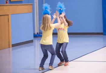 Madelyn Wilde and Koen Yeager perform a dance routine at the St. Michael the Archangel School, Coopersburg Talent Show. (Photo courtesy of SMAS)