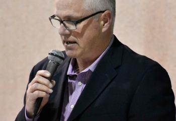 Rod Derstine offers his presentation during the kickoff reception.