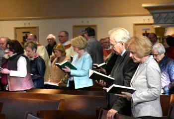 Faithful of the Lehigh Deanery attend the evening liturgy.