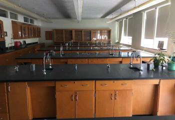 The science lab at the academy.