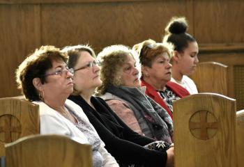 Faithful participate in Mass April 10 to celebrate BAA, “Because We Are Catholic.”