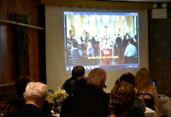 BAA supporters watch a video depicting the programs, services, ministries and individuals who benefit from the appeal.