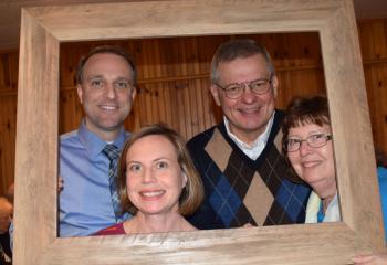 Parishioners from St. Joseph enjoying the reception are, from left, Richard and Jennifer Vermillion, and Joe and Cindy Sabol.