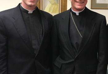 Father James Harper is pictured with Archbishop Timothy Broglio, Archbishop for the Military Services, USA.