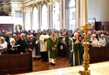  The procession into the Cathedral of St. Catharine of Siena, Allentown for the Anniversary Mass.