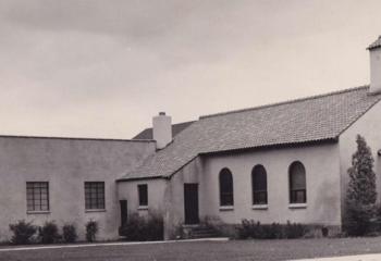 St. Mary church structure in 1948 shows the addition.