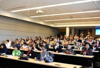 Spanish-speaking women participate in the conference. (Photo by John Simitz)