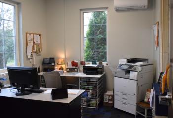 The new office space that is part of the new addition.