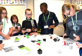 Students enjoy learning while using the Cubelet Modular Robotics Kits.