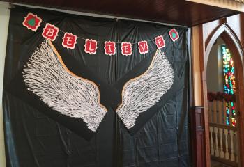 Angel wings for some photo booth fun.