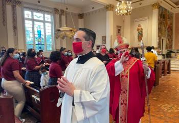 Bishop Schlert at Cathedral for Opening School Mass