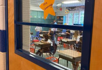 Students were hard at work at Holy Family School, Nazareth