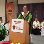 Bishop John O Barres celebrates Mass at Spirit 2014.
