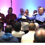 Men from the Cathedral of St. Catharine of Siena, Allentown choir sing the Responsorial Psalm during Mass.