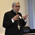 Bishop Octavio Cisneros, auxiliary bishop of the Diocese of Brooklyn, presents a talk at the Spanish-speaking track.