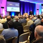 Father Allen Hoffa, administrator of St. Joseph, Summit Hill, welcomes men to the conference.