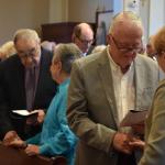 Guests at the 2021 Diocesan Wedding Anniversary Mass reaffirm their vows