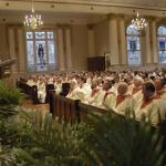 The Most Rev. Edward P. Cullen, D.D., Bishop of Allentown, celebrates the Chrism Mass April 4, 2007 at the Cathedral of St. Catharine of Siena, Allentown. 